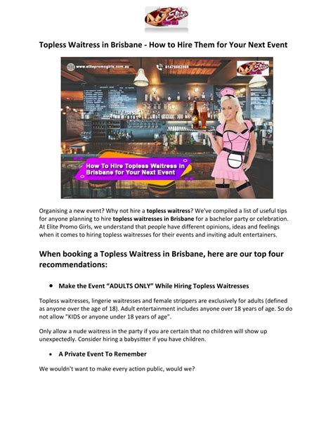 nude waitress brisbane|Hire Topless Waitresses Brisbane